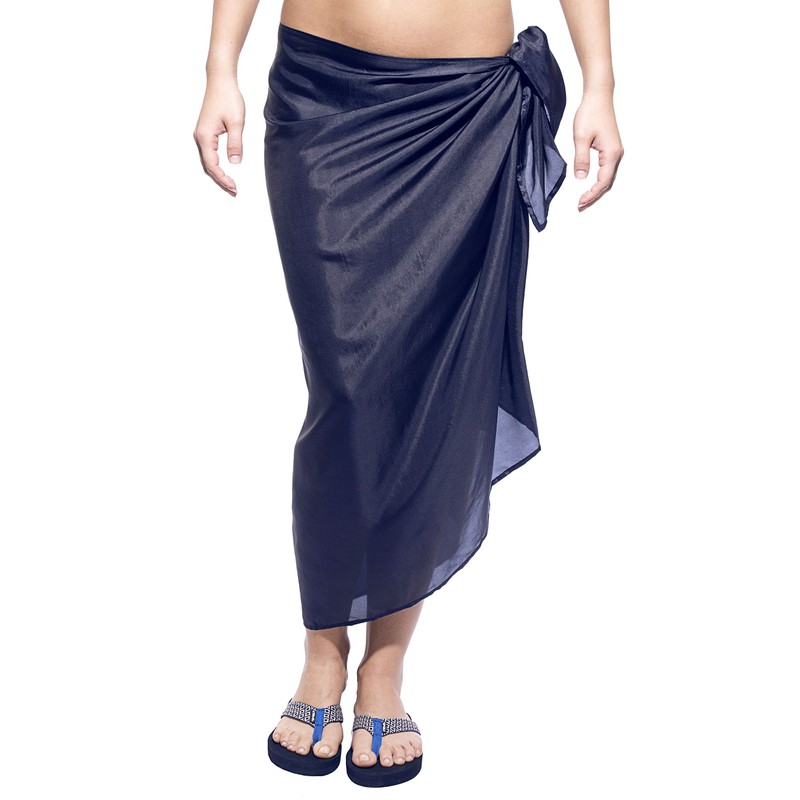 Cocoon 100% Silk Sarong, 110 x 180 cm, Night Blue,
