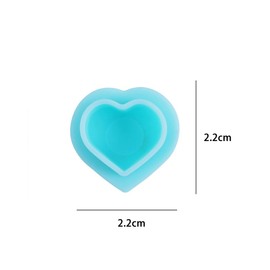 200Pcs Heart Ink Caps with Base Silicone Disposable Tattoo Pigment Cup for Tattooing Supplies (Blue)