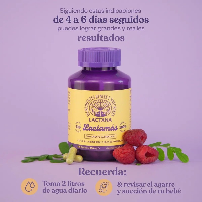 LACTANA | Suplemento Herbal Pastillas Para Lactancia Materna | Con