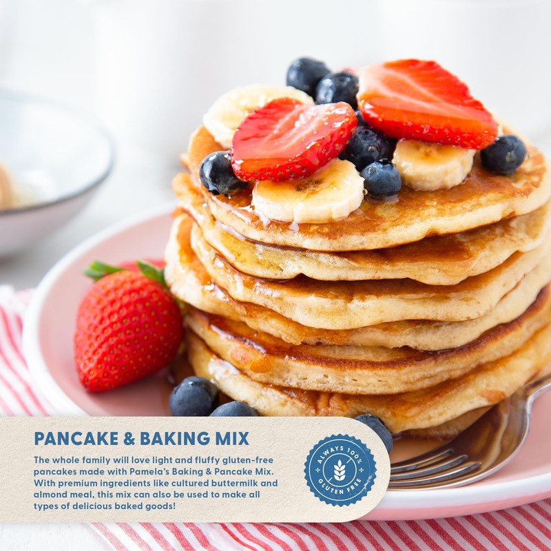 Pamela's Products Gluten Free Baking and Pancake Mix, 4-Pound Bags