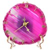 JIC Gem Agate Clock Crystal Desk & Shelf Clocks Home