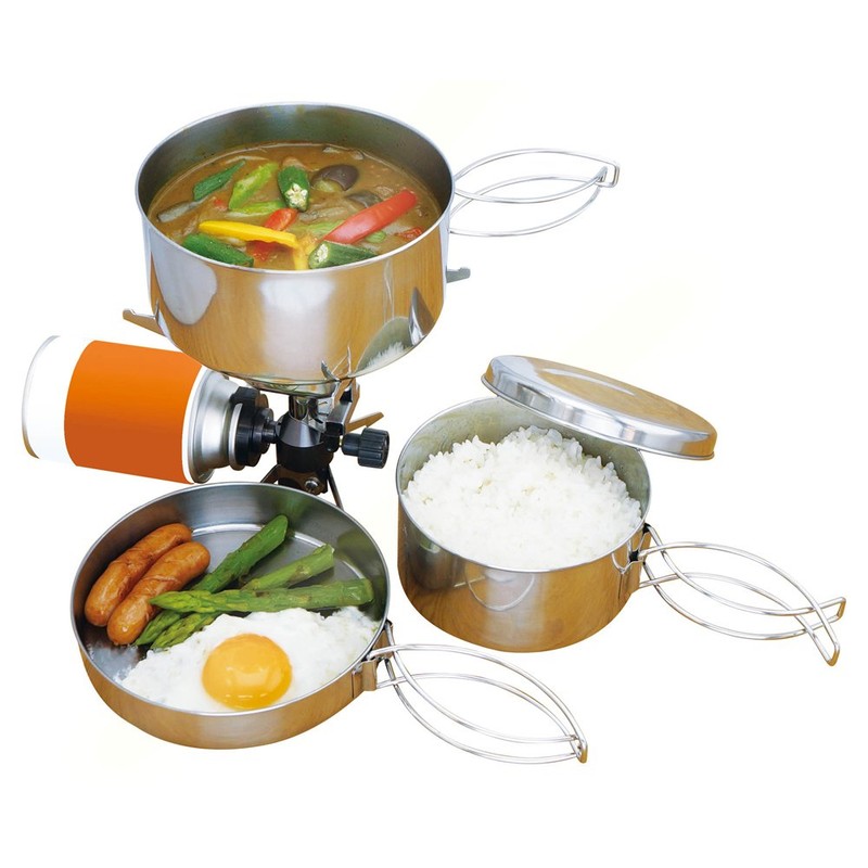 Hack Montana Outdoor Cooker Set of 4, Silver