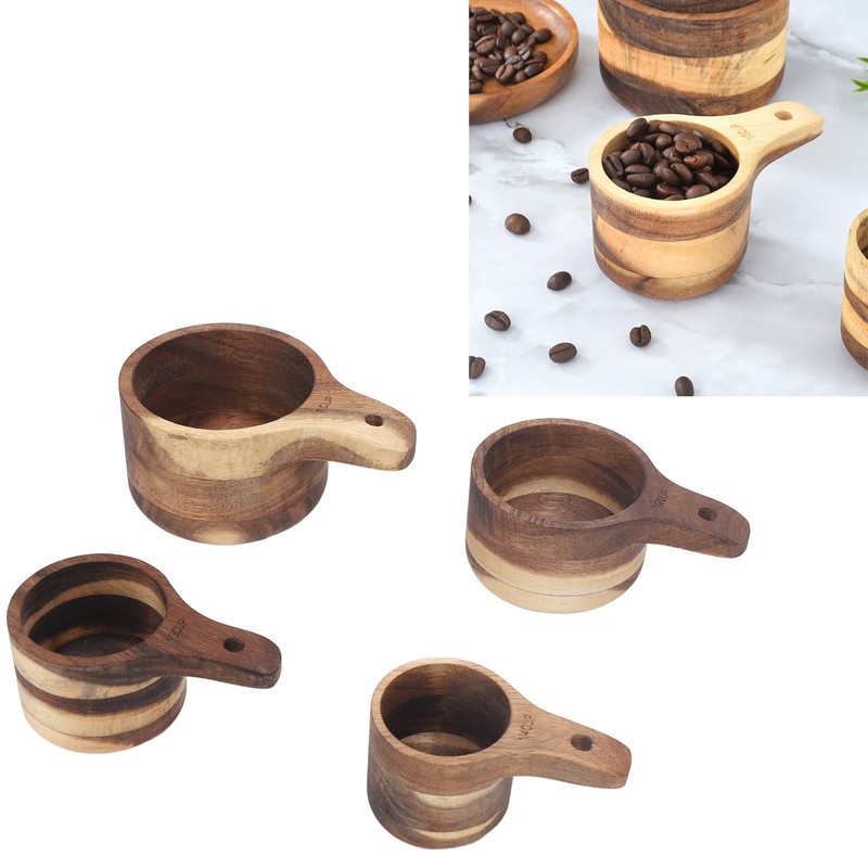 4PCS Measuring Cups Set Clear Scale Comfortable Handle Rounded Edges