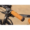 Gusti Nairo Q. Genuine Leather Handlebar Grip Brown Leather Metal