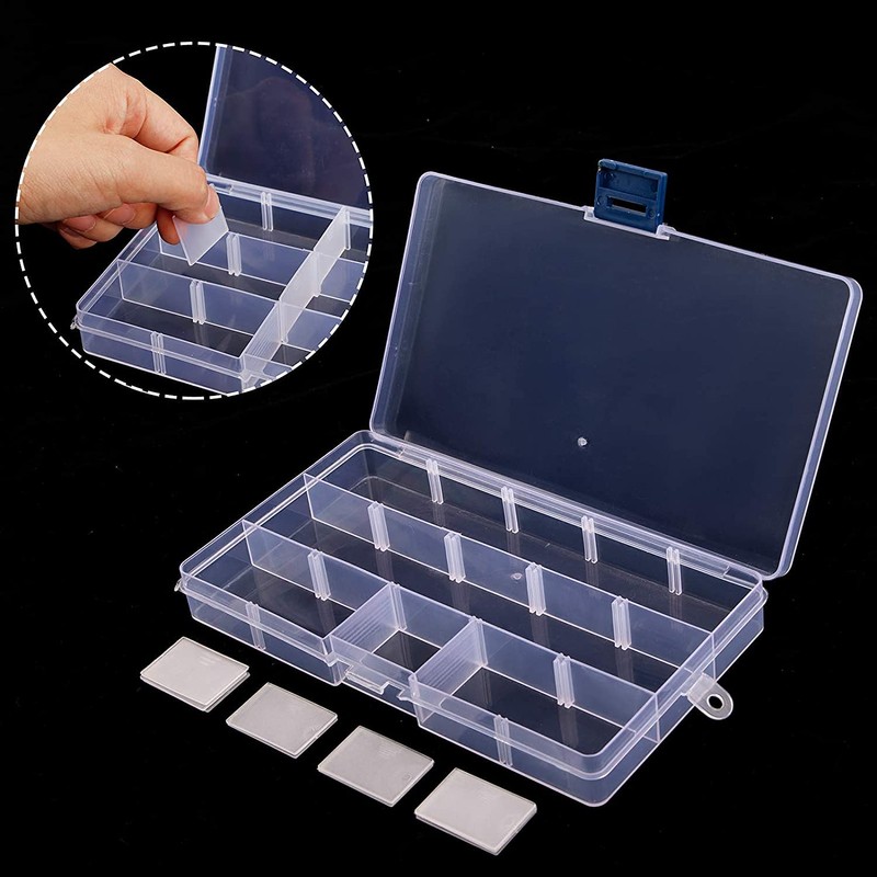 Gebildet Set of 4 Transparent Storage Case Accessory Parts Storage