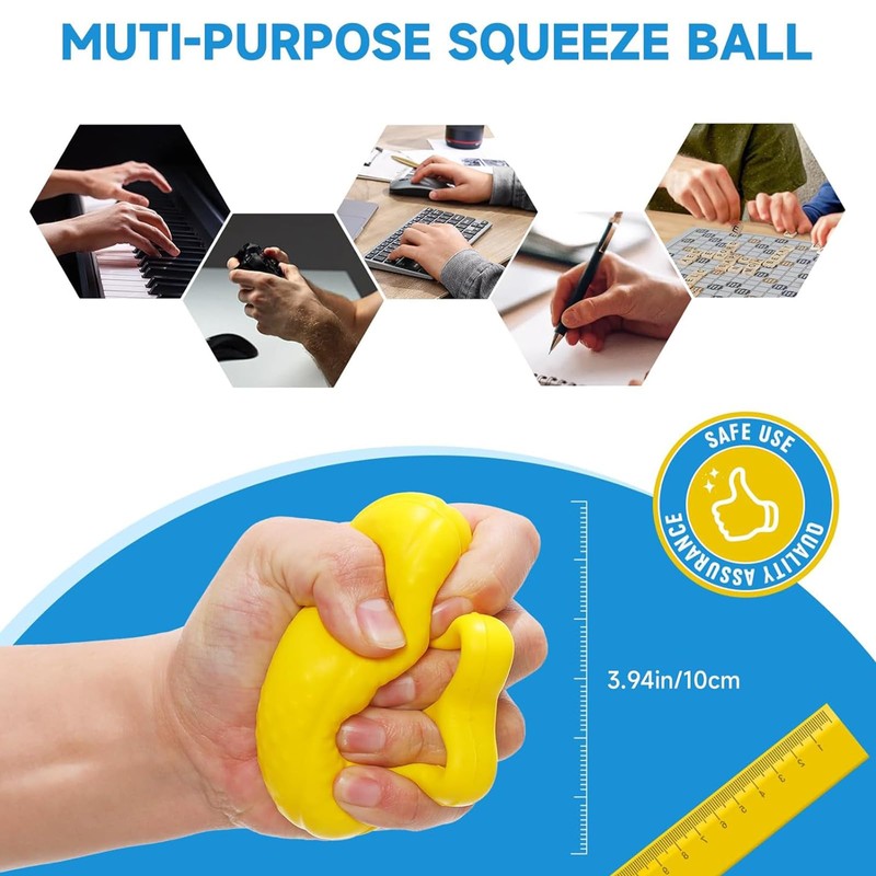 TRHDFW Finger Ball Exerciser Grip Ball Strength Squeeze Stress Balls