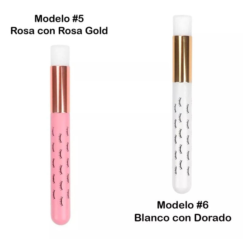 Mafab Brocha Limpieza Extensiones De Pestañas Rosa, Blanca Suave
