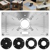 Aluminum Alloy Woodworking Router Table Insert Plate Set with 4