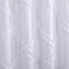 GARSTYLE White Ruffle Diamond Fabric Shower Curtain for Bathroom |