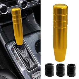HQRNYP 5" Heavy Weighted Shift Knob, Gear Shifter Knob, Aluminum Alloy Car Gear Lever Stick Shifter Handle, Auto Accessories with 3 Threaded Adapters M8 M10 M12 for Automatic Manual Cars