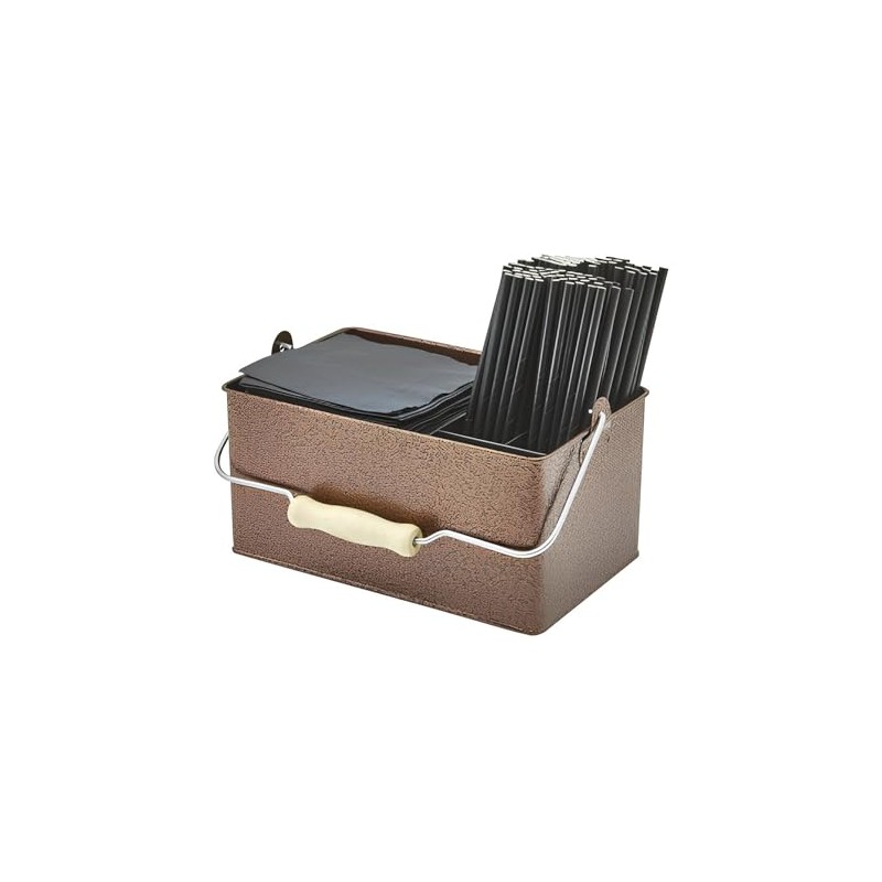 Genware Table Caddy Antique Copper 24.5 x 15.5 x 12.5cm,