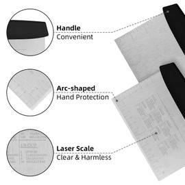 Vaincre Vaincre Bench Dough Scraper Cutter - 2PCS 6" Stainless Steel Chopper Baking Scraper Spatula with Measuring Scale, Bench Chopping Knife, Kitchen Cooking Utensils Tool for Pastry, Food, Bread