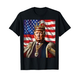 TRUMP IS KING Long Live the King American Flag Patriotic T-Shirt