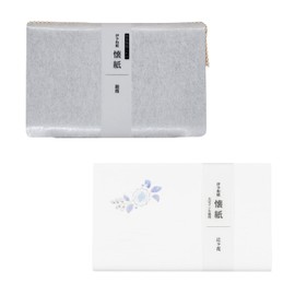 Kamiiso Sansho Kimono Beauty Iyo Washi with Case (1 piece), Set of 2, Ginka & Tsujigahana, Kaishi, Kaishi, 6.9 x 5.7 inches (17.5 x 14.5 cm), Kaishi Set 49