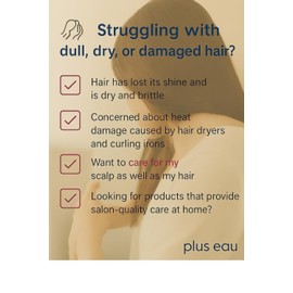 Plus eau Treatment, Mellow, White Floral & Pear Scent, Silk Serum Formulation, Silicone-free, Refill, 11.8 fl oz (350 ml)