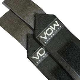 VOW Weight Lifting Wrist Wraps - Fitness Training Gym Straps, Thumb Loop Support with Stretchable Cotton