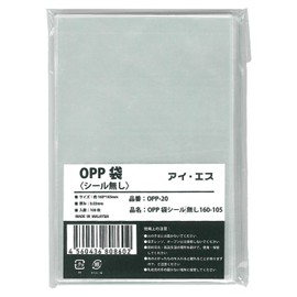 I.S. OPP-20 Transparent OPP Bags, 100 Sheets, No Stickers, W 4.1 x H 6.3 inches (105 x 160 mm), Photo L