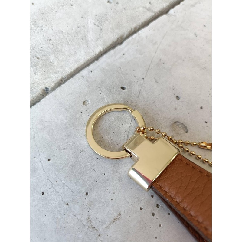 [mauve] 本革キーリング（キャメル）