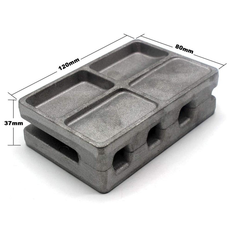 Adygil Bank Sinker Mold with 3 Cavities and 4.5.6-Ounce,Without Handle