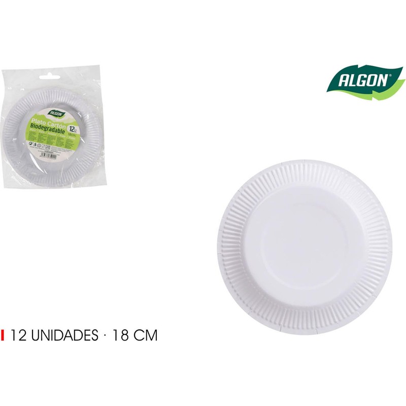 Algon 12 x 18cm Disposable Plates - Strong and Eco