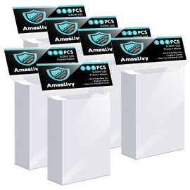 600 Counts Card Sleeves, Clear Baseball Card Sleeves, Sturdy Trading Cards Sleeves, Plastic Card Protector for Standard Cards Fit for MTG, Baseball Cards, Sports Cards, Game Cards