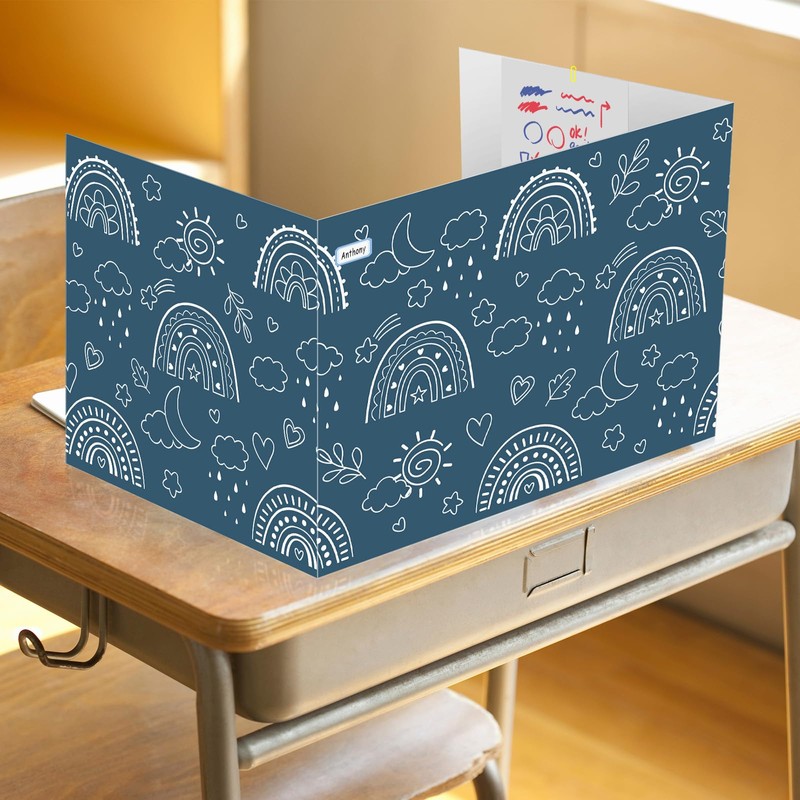 Cinrobiye 24 Pcs Boho Privacy Folders Standard for Students Cardboard