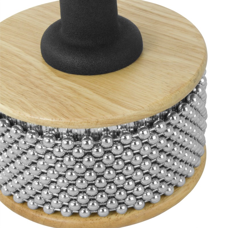 TIGER CAB14-NT Large Wooden Cabasa/Afuche - Steel Beads - Shaker