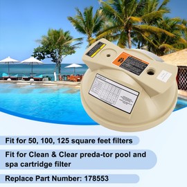 PSLER 178553 Pool Filter Lid Assembly Replacement for Pent-air Clean, Clear Preda-tor Pool, and Spa Cartridge Filters – Fits 50, 100, 125 Square Feet Filters