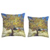 Mulberry Tree Throw Pillow