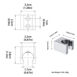 1pcs All Metal Shower Head Holder,180° Adjustable Shower Wand Holder with Handle,Handheld Shower Head Bracket，Shower Head Holder Wall Mount with mounting Screws and Screwdrivers
