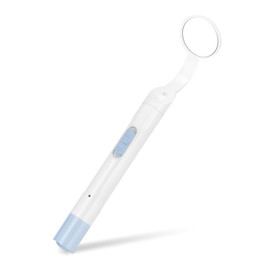 Watles デンタルミラー 歯科用ミラー 曇り止めミラー 充電式 LEDライト 歯鏡 家庭用 自宅 (青)