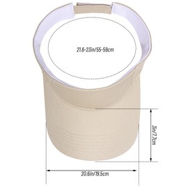 Dxhycc Sport Sun Visor Hats for Women Men, Adjustable Cotton Ball Caps Sun Caps for Golf, Running, and Outdoor Activities Khaki