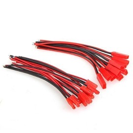 10 Pairs 100mm JST 2 Pin Connector Plug Lead Wire for Rc Li-Po Battery Discharge Esc Bec Board Line Male & Female Wire 22AWG