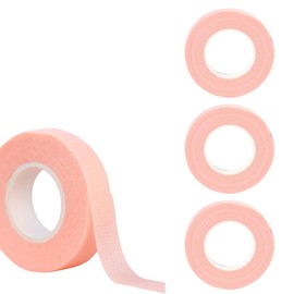 VEOIRXU 3 Pieces Precise Shadow Cosmetic Tape, Cosmetic Tape, Breathable Fabric Bands, Multi-Purpose Makeup Tool for Eyeliner, Eyeshadow, Eyelash Extension, 1.25 cm x 9 m (Rose)