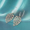 Inateannal Boho Hollow Palm Leaf Earrings Golden Leaves Dangle Earrings