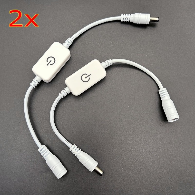 JZK 2 X White LED Monochrome Touch Switch Dimmer LED