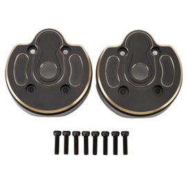 2PCS Brass Differential Covers Front Rear Axle Diff Cover Replacement for Capra for SCX10 III 1/10 RC Crawler Car