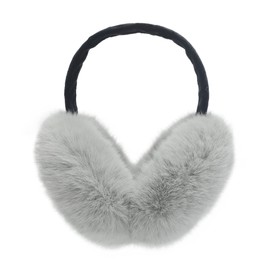ZLYC Winter Earmuffs, Ear Warmers, Outdoor Faux Fur Earmuffs for Women and Children, Grey-green