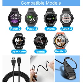HEITCING Charger Cable Compatible with COROS PACE 3/PACE 2/APEX 2/APEX 2 Pro/VERTIX 2/APEX/APEX Pro/VERTIX, 1M Charging Cable for COROS