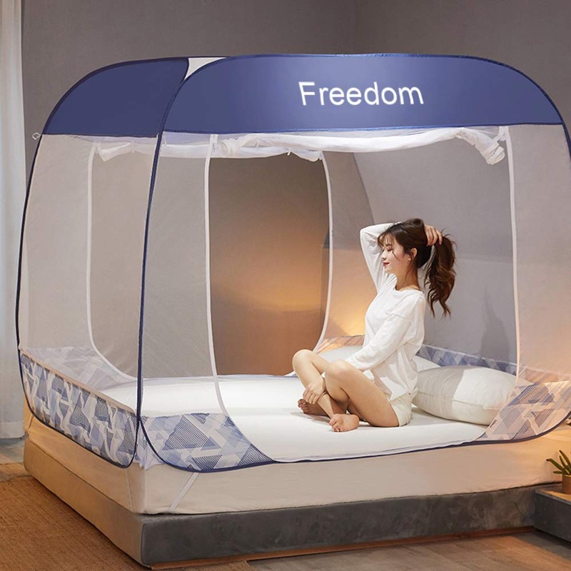 QCM Pop-Up Mosquito Net Tent Canopy for Beds, Self-Standing Tent