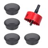 Pack of 4 Desk Cable Grommets, 80 mm Cable Hole