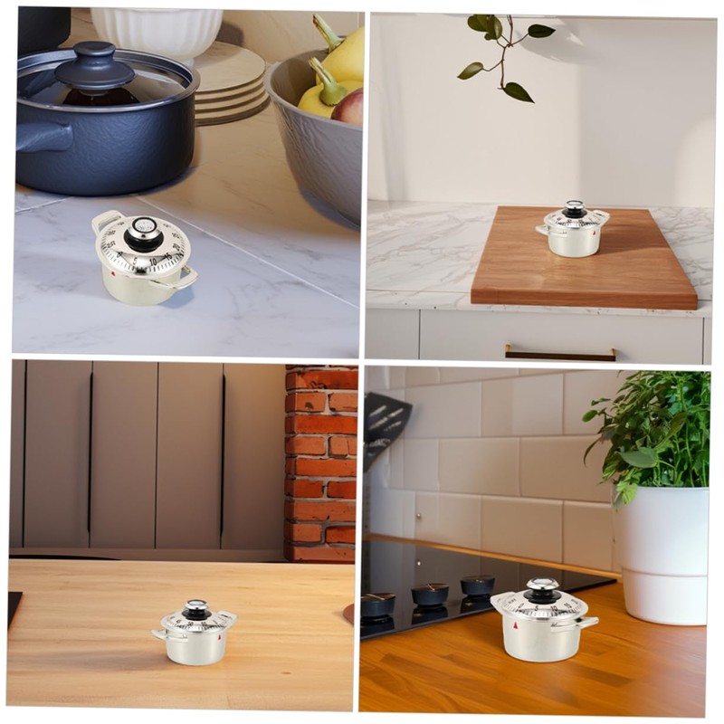 Ciieeo 2pcs Kitchen Timer for Boiling Eggs Manual Countdown Alarm