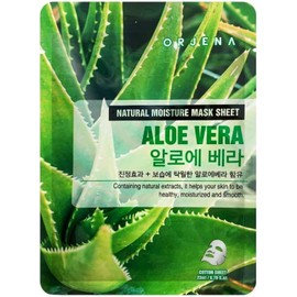 ORJENA Natural Moisture Aloe Vera Mask Sheet 25ml - Mascarilla Celulosa Aloe Hidratante Calmante con 90% Gel Puro para Piel Sensible e Irritada