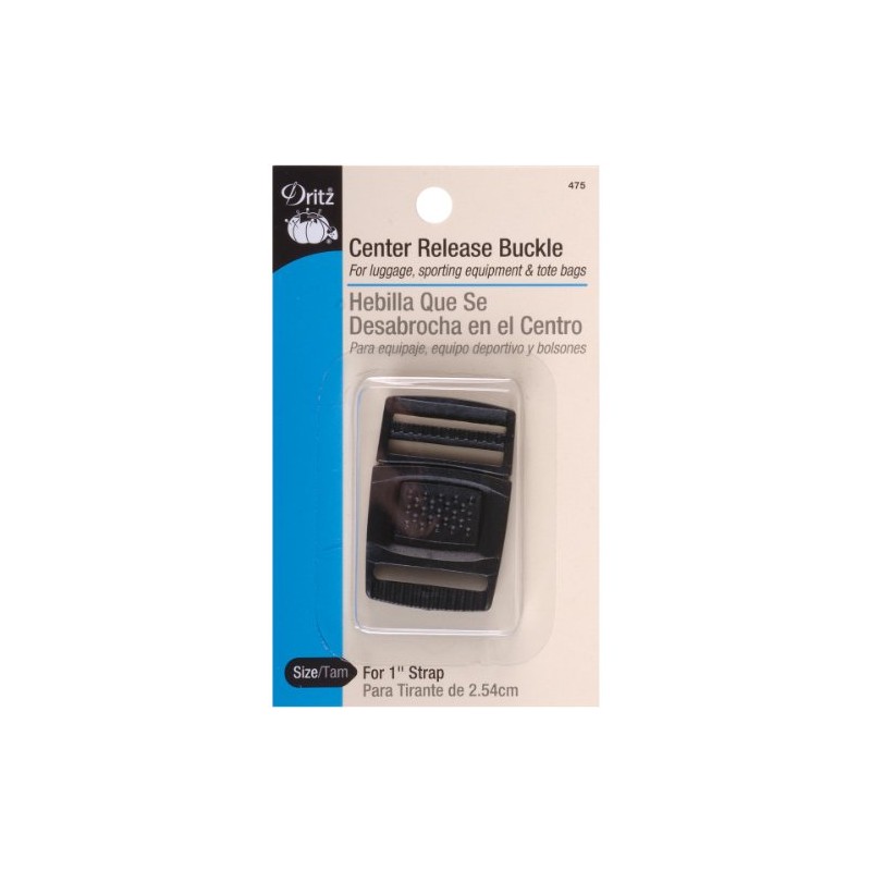 Dritz 475 Parachute Buckle with Center Release for 1-Inch Strap,