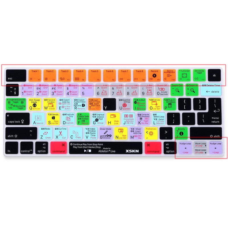 XSKN for Magic Keyboard Shortcut Ableton Live Keyboard Cover, Durable