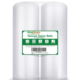 MakMeFre 2 Pack 11x50 Vacuum Sealer Bags Rolls for Food,Commercial Grade, BPA Free,Puncture Prevention,Great for Sous Vide Cooking