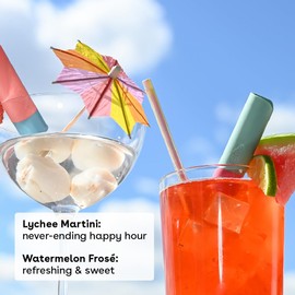 eos 100% Natural Lip Balm Sticks - Watermelon Frosé and Lychee Martini, All-Day Moisture, Dermatologist Recommended, All Natural Lip Balm, 0.14 oz, 2-Pack