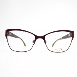 Max Cole MC 1514 COL 30 Eyeglasses Frames Red Square Cat Eye Full Rim 55-16-140