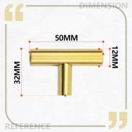 Bwintech 12 Pcs 200MM (128MM Hole Center) Matte Black Cabinet Pull Handles Kitchen T Bar Handles, Stainless Steel, Ideal for Cabinet, Drawer, Cupboard