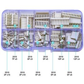 Yoeruyo 2.5mm DIP Header Compatible with Molex Connector Kit, MX2.54 2/3/4/5/6/7/8/9/10/12P KK 254 KF2510 DIP Header Through Hole Top Type Vertical Header (MX2.54-KF2510-DIP-Ver)